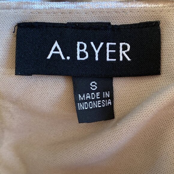 A Byer Y2K Crushed Velvet Tank Top Rose Gold Scallop Going Out Coquette Indie -S - Picture 11 of 13